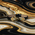Black Heritage Leather Bracelet | Handcrafted Lacquer Bead