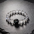 Black Lacquer Butterfly Crystal Bracelet